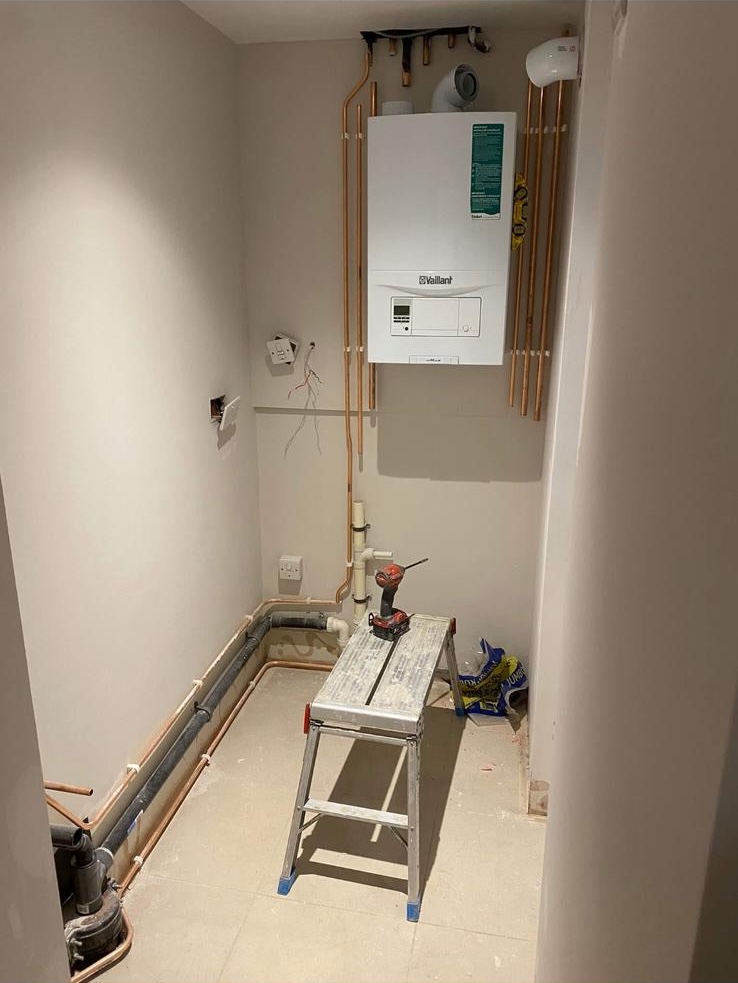 complete plumbing first second fix on bathroom and kitchens Installed radiators second fix ,changed three boilers and hot water cylinders